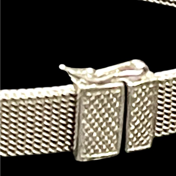 925 Sterling silver sliding heart charm bracelet with double clasp - Picture 5 of 5